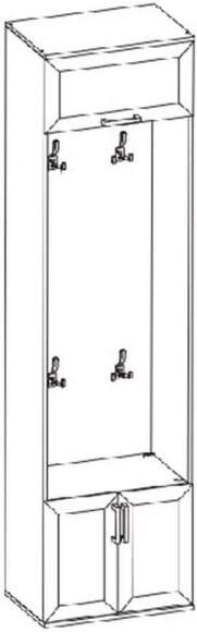 Бэль Вешалка открытая + Карнизы 603/422 Слоновая кость Бэль Вешалка открытая + Карнизы 603/422 Слоновая кость