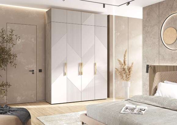 Ирис Антресоль к шкафу (1800) (Кашемир, Дуб Крафт серый)