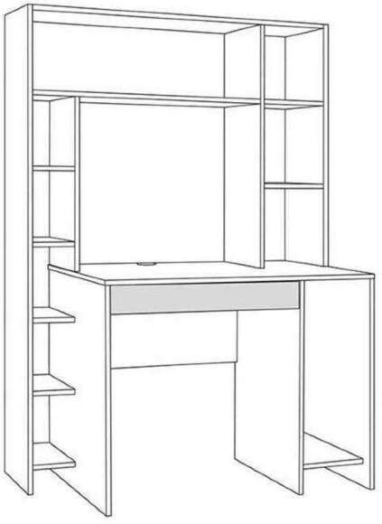 Комфорт Стол компьютерный 12.71 Дуб Крафт золотой/Белая Аляска