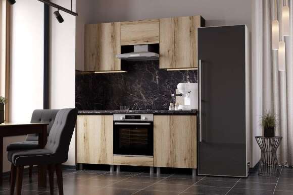 Модульная кухня Плейона 1.8 м, венге/дуб делано Модульная кухня Плейона 1.8 м, венге/дуб делано