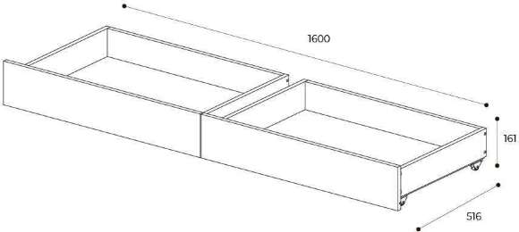 Выдвижные ящики для кровати Скандика Выдвижные ящики для кровати Скандика