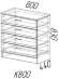 Комод К800, дуб вотан/белый гладкий Комод К800, дуб вотан/белый гладкий