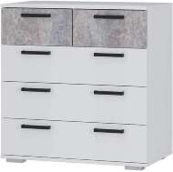 Комод Стандарт-5, Белый, Цемент светлый Комод Стандарт-5, Белый, Цемент светлый