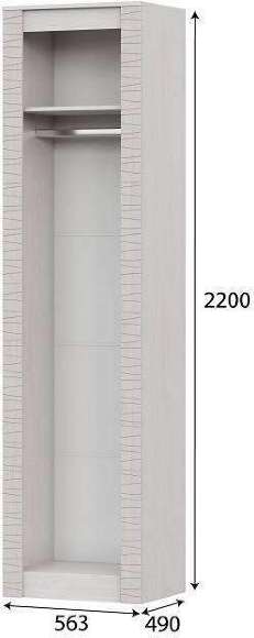 Пенал универсальный "Гамма 20" Ясень анкор светлый, Сандал светлый