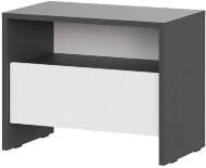 Тумба прикроватная Дольче Графит, Белый Тумба прикроватная Дольче Графит, Белый