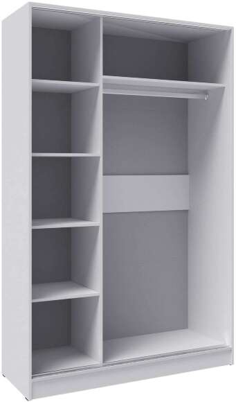 Шкаф-купе 1400 Стиль-2 (ТЭКС) Белый / Дуб Крафт золотой