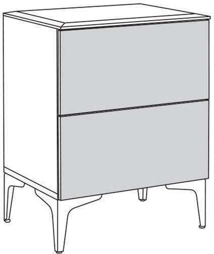 Тумба прикроватная Валенсия 13.291, Белый шагрень