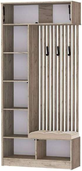 Мини-прихожая Руэлла, Дуб крафт серый, Дуб крафт белый Мини-прихожая Руэлла, Дуб крафт серый, Дуб крафт белый