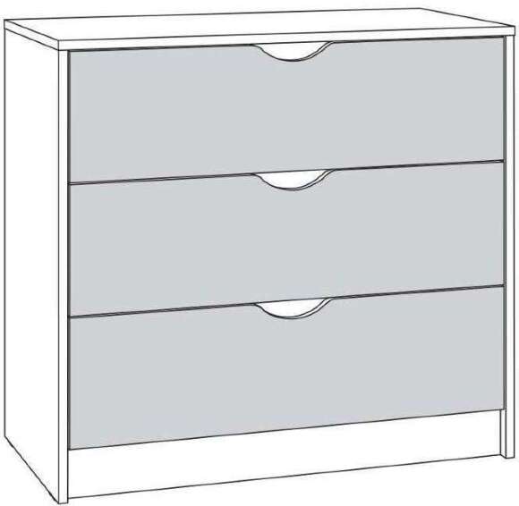 Уна Комод 13.304.01 белый