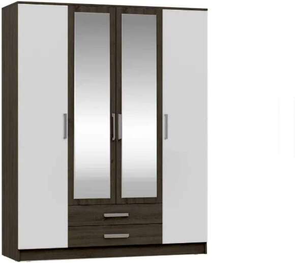 Шкаф Мартина 4-дверный белый / венге