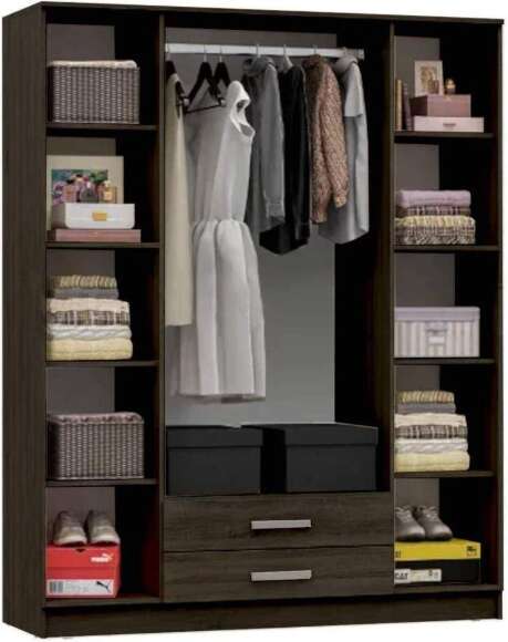 Шкаф Мартина 4-дверный белый / венге