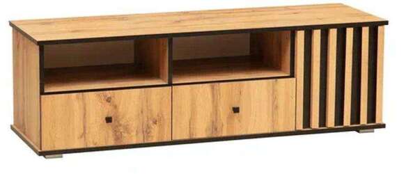 Тумба под ТВ Либерти 51.06 (опора h20) Дуб вотан/Черный Тумба под ТВ Либерти 51.06 (опора h20) Дуб вотан/Черный