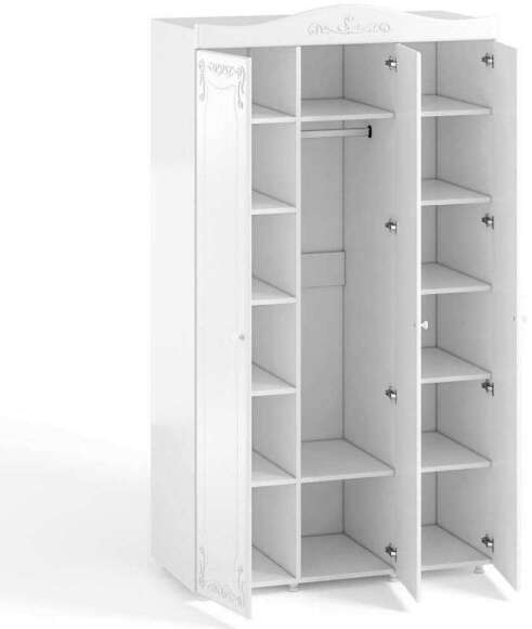 Шкаф 3-х дверный Италия ИТ-53 белое дерево Шкаф 3-х дверный Италия ИТ-53 белое дерево