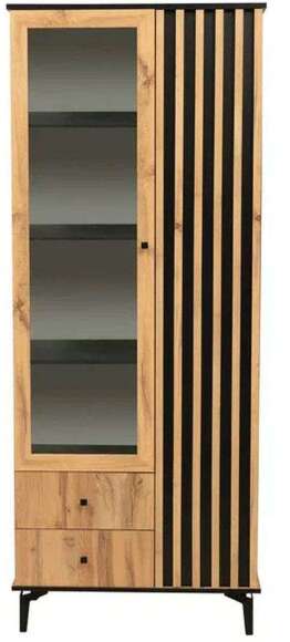 Шкаф комбинированный Либерти 51.02 (опора h150) Дуб вотан/Черный