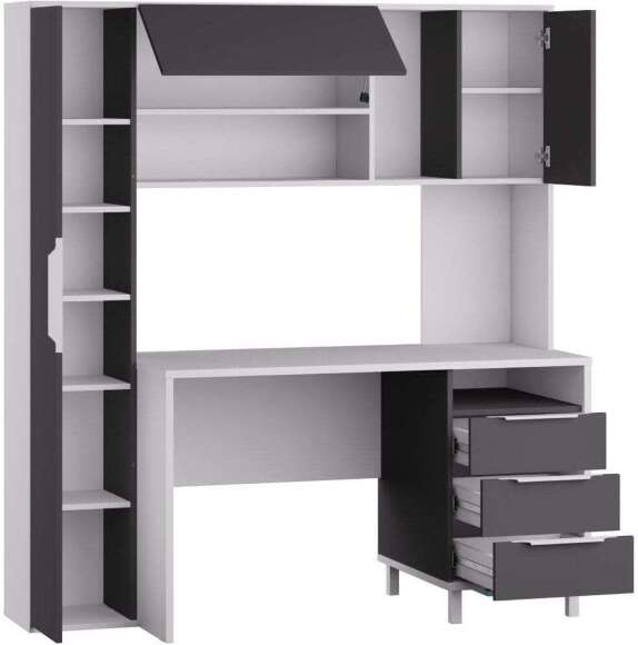 Комфорт Стол компьютерный 12.95 Белый премиум / Серый шифер Комфорт Стол компьютерный 12.95 Белый премиум / Серый шифер