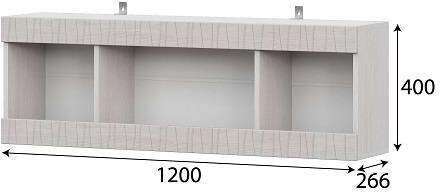 Полка навесная (1200) "Гамма 20" Ясень Анкор светлый Полка навесная (1200) "Гамма 20" Ясень Анкор светлый