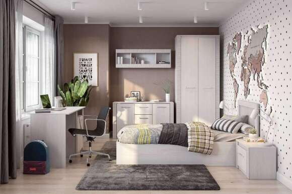 Полка навесная (1200) "Гамма 20" Ясень Анкор светлый Полка навесная (1200) "Гамма 20" Ясень Анкор светлый