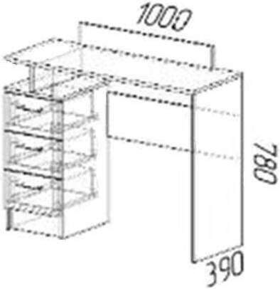 ЭКО Трюмо Венге/лоредо