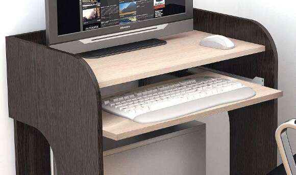 Стол компьютерный Грета-10 ТЭКС (Венге)