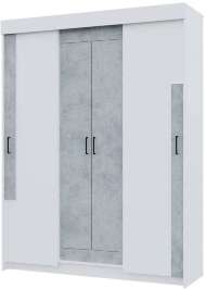 Шкаф-купе Victor, белый/бетон Шкаф-купе Victor, белый/бетон