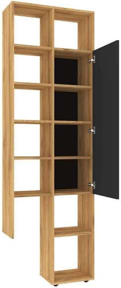 Шкаф с открытыми полками Crown 22. Графит, Дуб золотистый Шкаф с открытыми полками Crown 22. Графит, Дуб золотистый