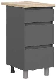 Шкаф кухонный с ящиками СЯ-400 Денвер (Графит Серый) Шкаф кухонный с ящиками СЯ-400 Денвер (Графит Серый)