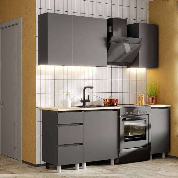 Шкаф кухонный с ящиками СЯ-400 Денвер (Графит Серый)