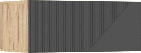 Ирис Антресоль к шкафу (900) (Браш Графит, Дуб Крафт)