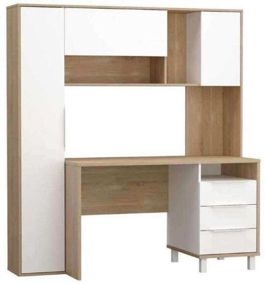 Комфорт Стол компьютерный 12.95 дуб сонома/белый