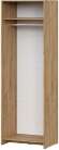 МСП 1 шкаф двухстворчатый / Дуб Золотой/Камень темный