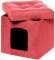 Пуф складной для животных велюр Коралловый