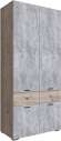 Дублин Шкаф 2-х ств. дуб крафт серый/цемент