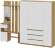 Прихожая Денвер, Дуб Золотой, Белый. Комплект 5