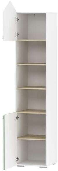 НМ 041.44 шкаф для книг Банни левый белый/дуб сонома/макарун
