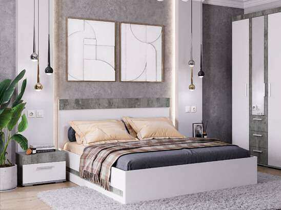 Кровать 160х200 Инстайл КР-04 (Семья Мебелони) Кровать 160х200 Инстайл КР-04 (Семья Мебелони)