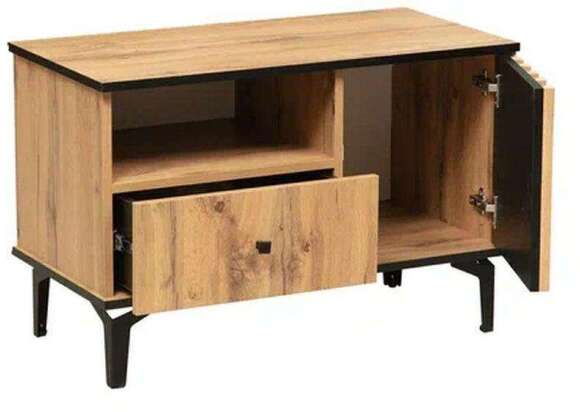 Тумба под ТВ Либерти 51.07 (опора h150) Дуб вотан/Черный