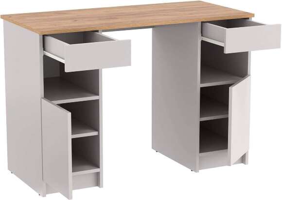 89.14 Прайм стол письменный кашемир / дуб золотой