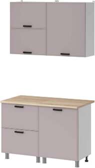 МК Аленушка 1,2м с ящ.в 2 Магнолия Кашемир,скоба черный,сонома МК Аленушка 1,2м с ящ.в 2 Магнолия Кашемир,скоба черный,сонома