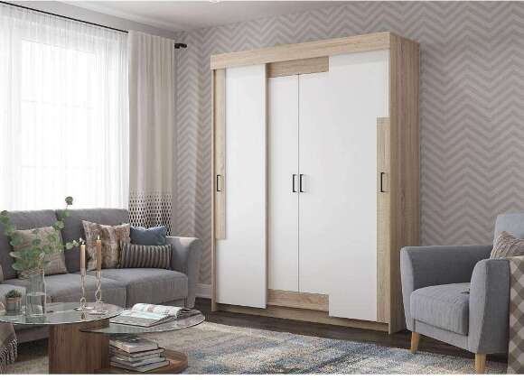 Шкаф-купе Victor, дуб сонома/белый