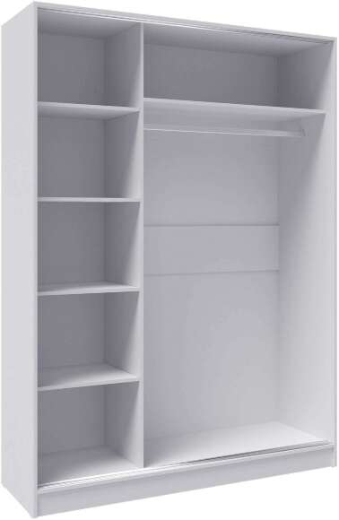 Шкаф-купе 1600 Стиль-2 (ТЭКС) Белый / Дуб Крафт золотой