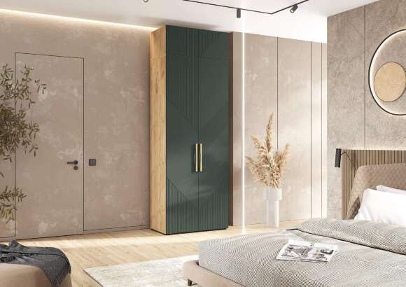 Ирис Антресоль к шкафу (900) (Браш Мени Грин, Дуб Крафт)