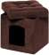 Пуф складной для животных велюр Коричневый