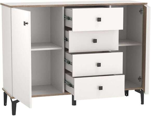 Комод 51.04 Либерти опора h=150мм Белый / Дуб Каньон