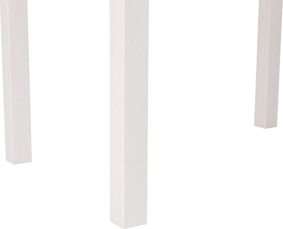 Стол обеденный раскладной с ящиком белый / сосна белая