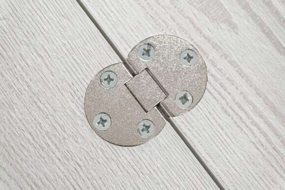 Стол обеденный раскладной с ящиком белый / сосна белая