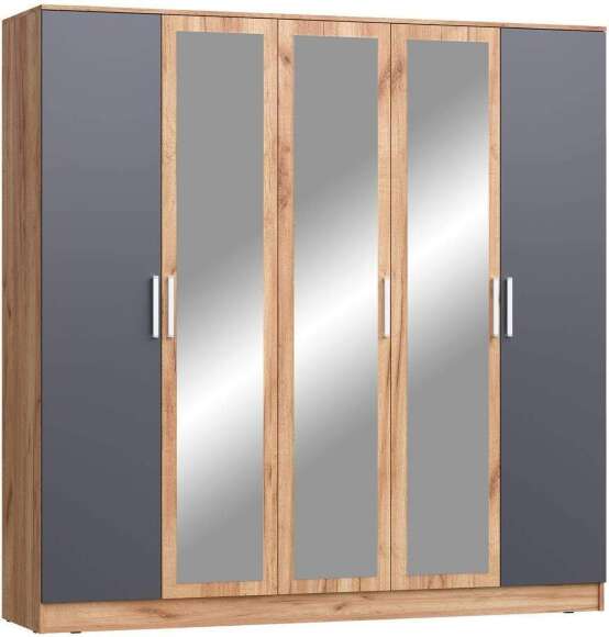 Шкаф Мартина 5-дверный графит / дуб крафт