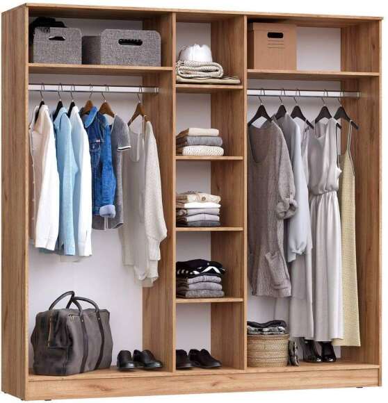 Шкаф Мартина 5-дверный графит / дуб крафт