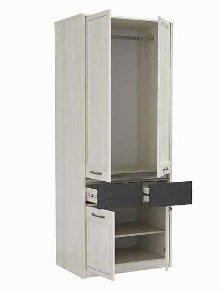 Лиана шкаф для одежды 45.02 Ясень анкор светлый/Графит