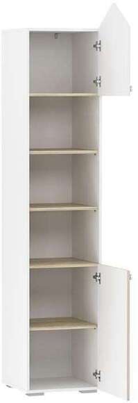 НМ 041.44 шкаф для книг Банни правый белый/дуб сонома/бисквит НМ 041.44 шкаф для книг Банни правый белый/дуб сонома/бисквит