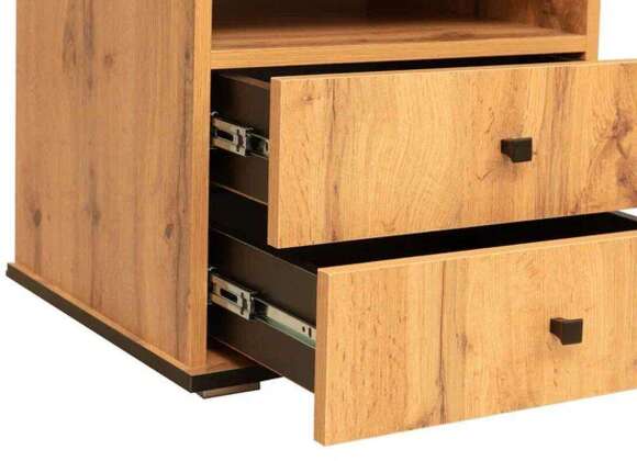 Тумба под ТВ Либерти 51.07 (опора h20) Дуб вотан/Черный Тумба под ТВ Либерти 51.07 (опора h20) Дуб вотан/Черный